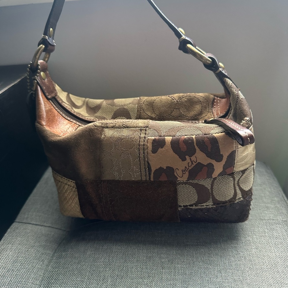 SOLD Coach Multicolor Patchwork Shoulder Bag